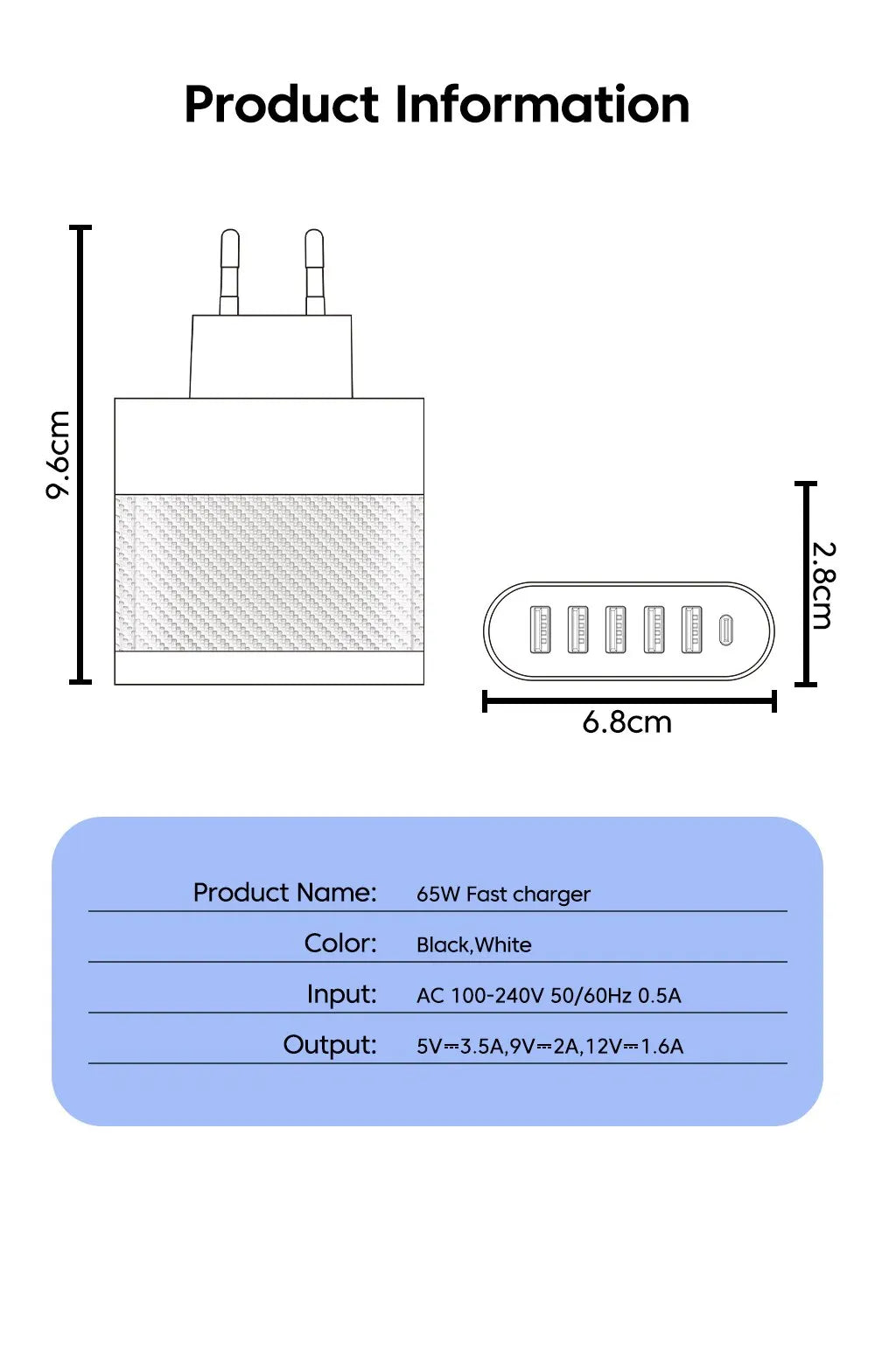 3.1A 5Ports USB Charger - CONGATON