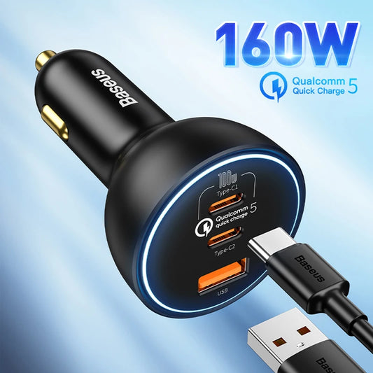 Baseus 160W Car Charger QC 5.0 - CONGATON