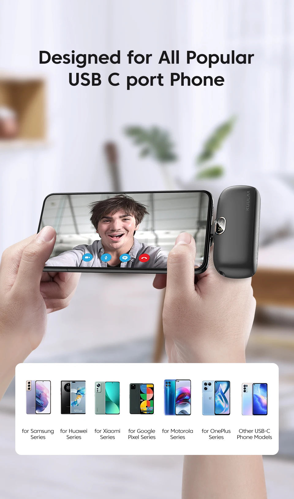 KUULAA Mini Power Bank 5000mAh - CONGATON