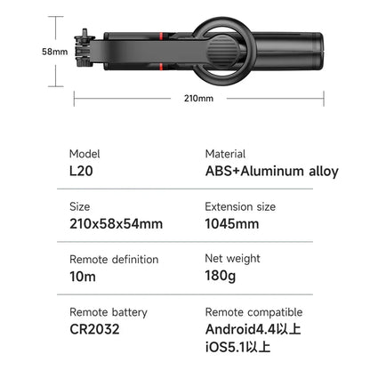 Magnetic Mini Extendable Selfie Stick - CONGATON