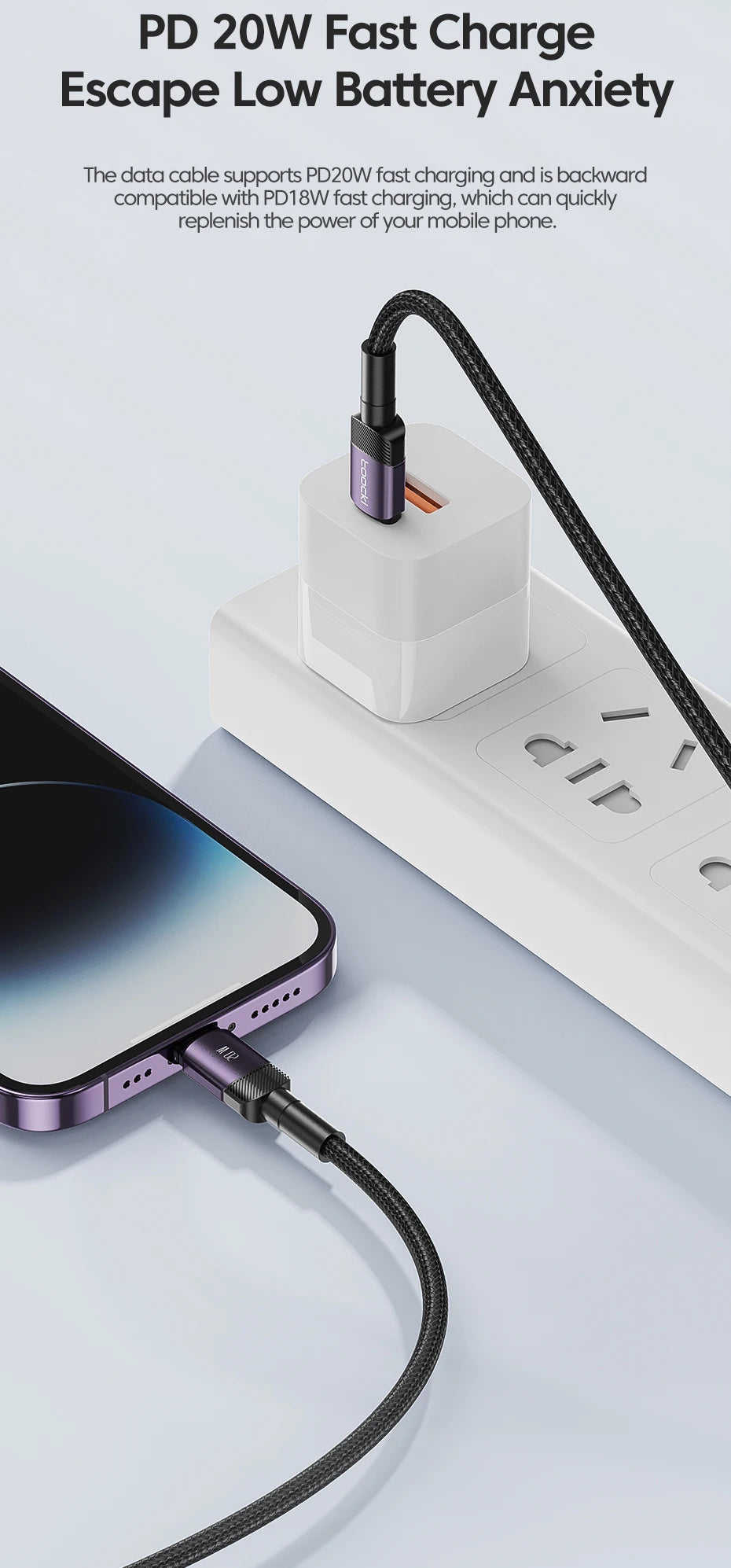 Toocki PD 20W USB C To Lightnin Cable - CONGATON