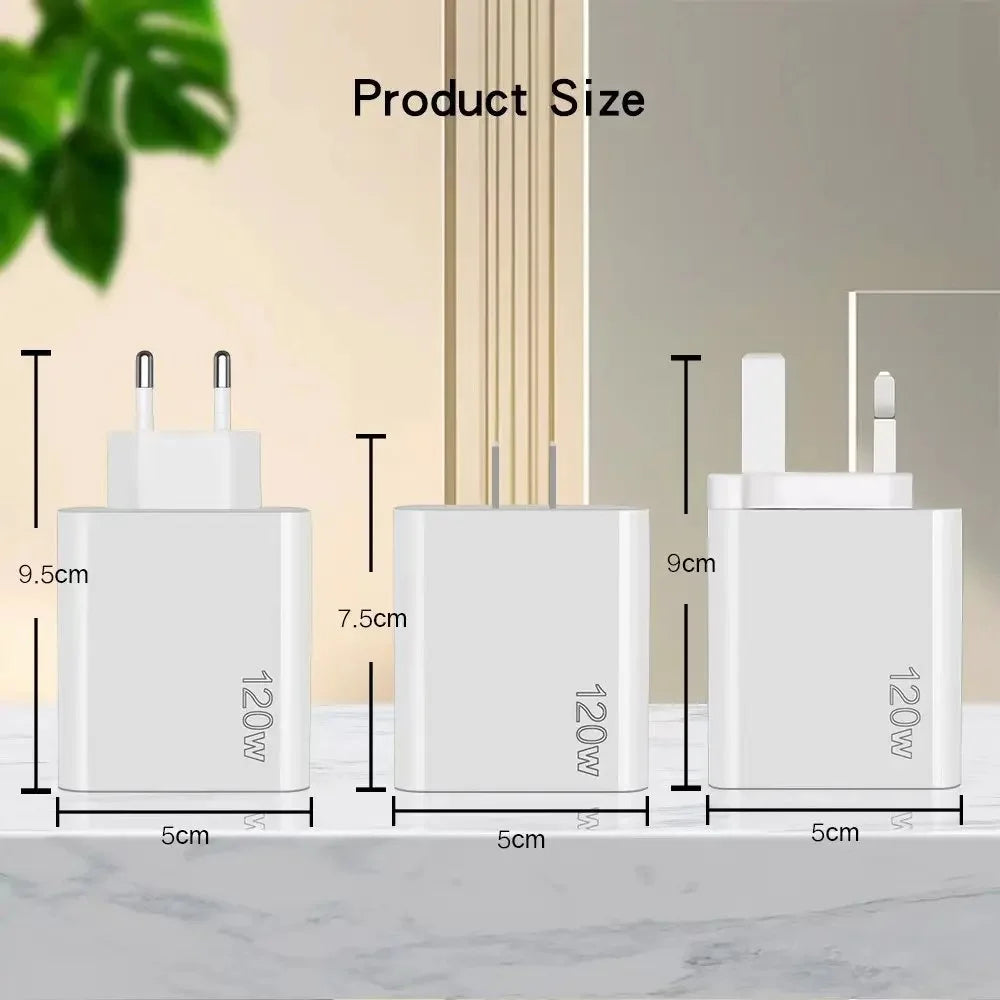 Total 120W USB Charger 5 Ports Type C - CONGATON