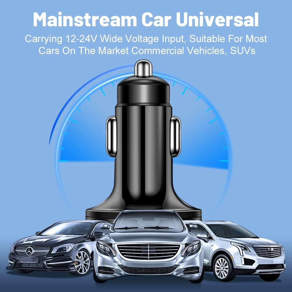 250W LED Car Charger 5 Ports Fast Charge - CONGATON