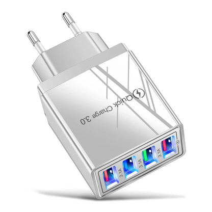 EU US Plug USB Charger Multi Port 4 USB - CONGATON
