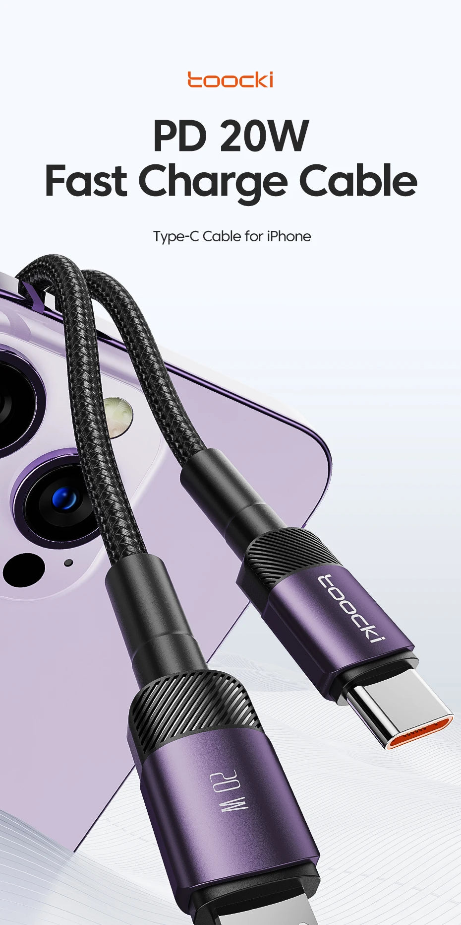 Toocki PD 20W USB C To Lightnin Cable - CONGATON