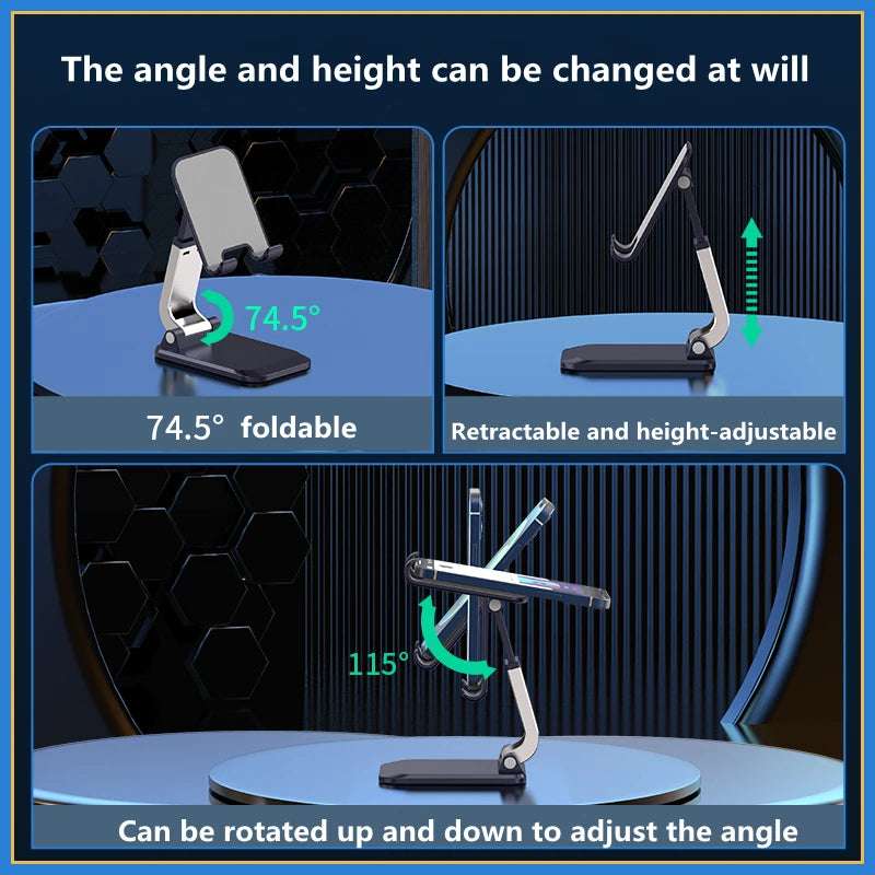 Foldable Metal Desktop Mobile Phone Stand - CONGATON