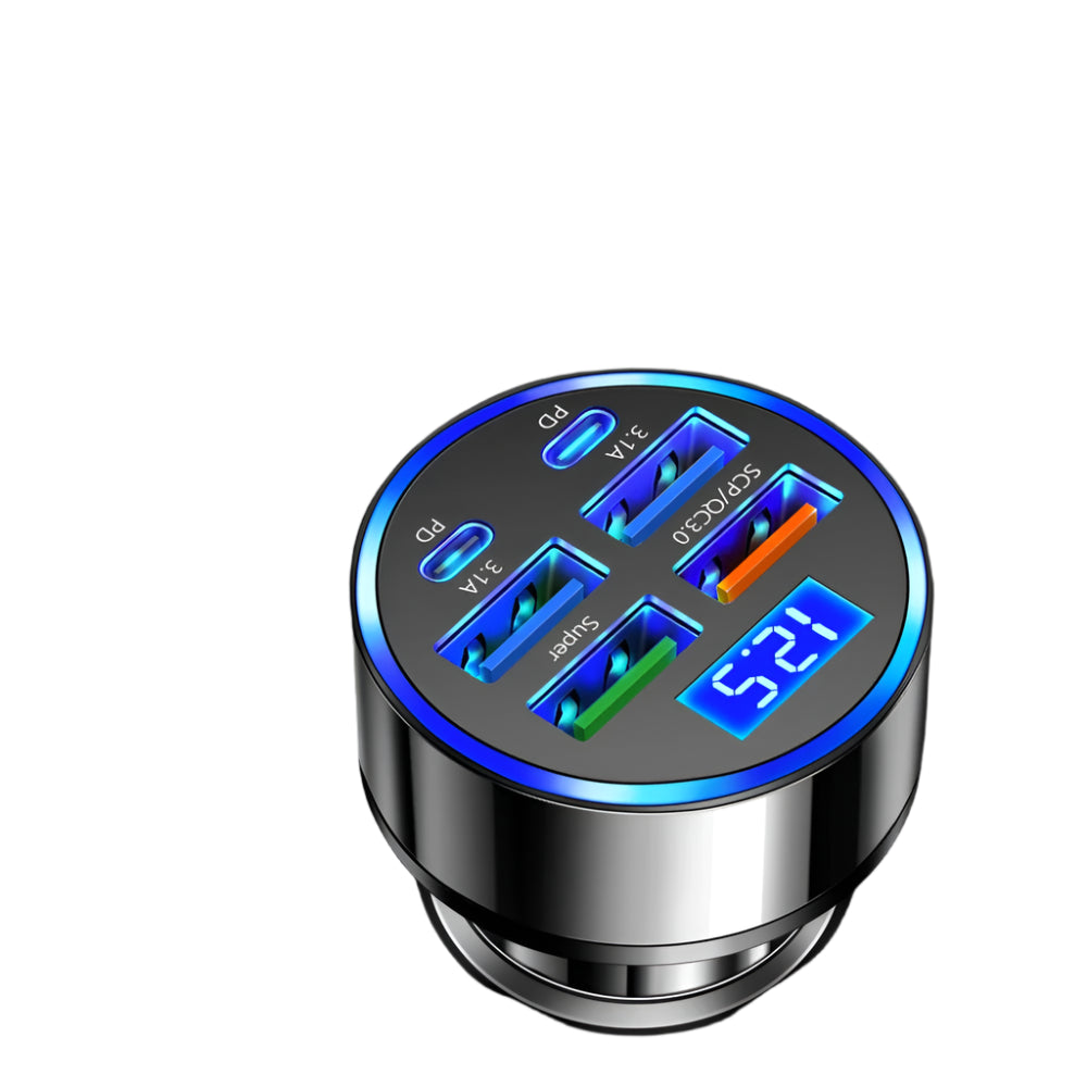 100W 6/8 Ports Car Charger Fast Charging - CONGATON