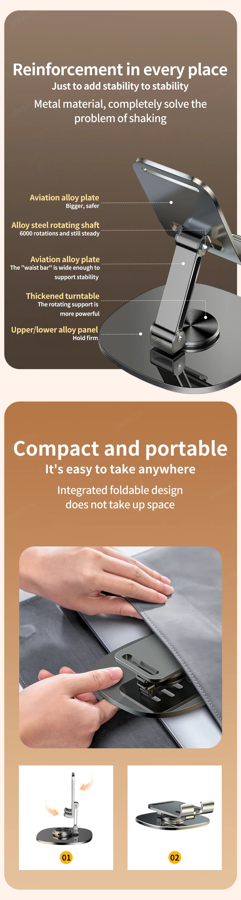 720 Rotate Aluminum Holder - CONGATON