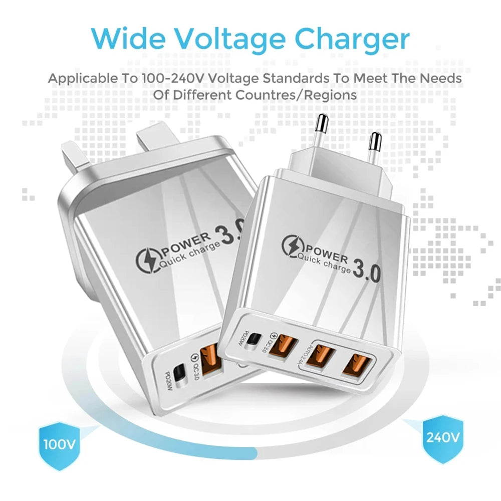 48W USB Charger QC 3.0 Type C PD - CONGATON