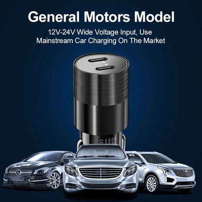 68W Dual USB Type C Car Charger Metal - CONGATON