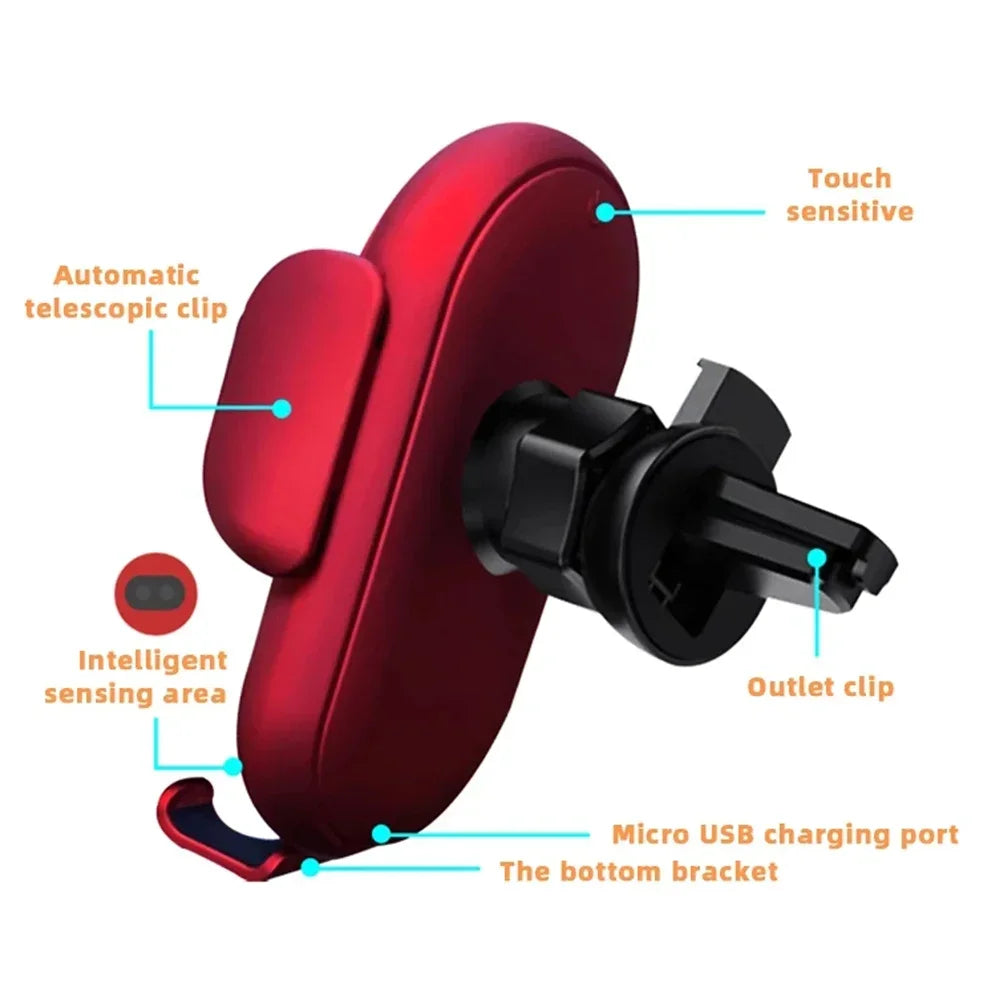 15W Fashion Qi Fast Wireless Charger Car Phone Holder - Congaton