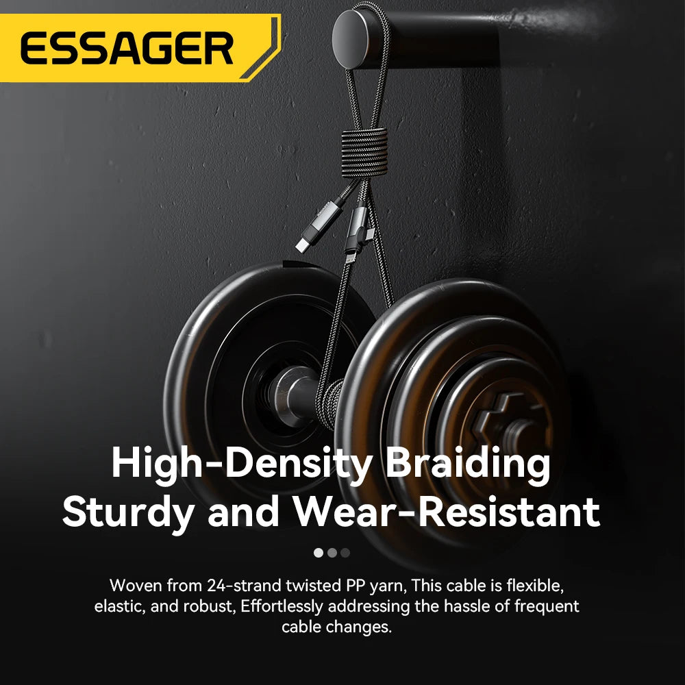 Essager 2 in 1 USB Type C Cable 65W - CONGATON