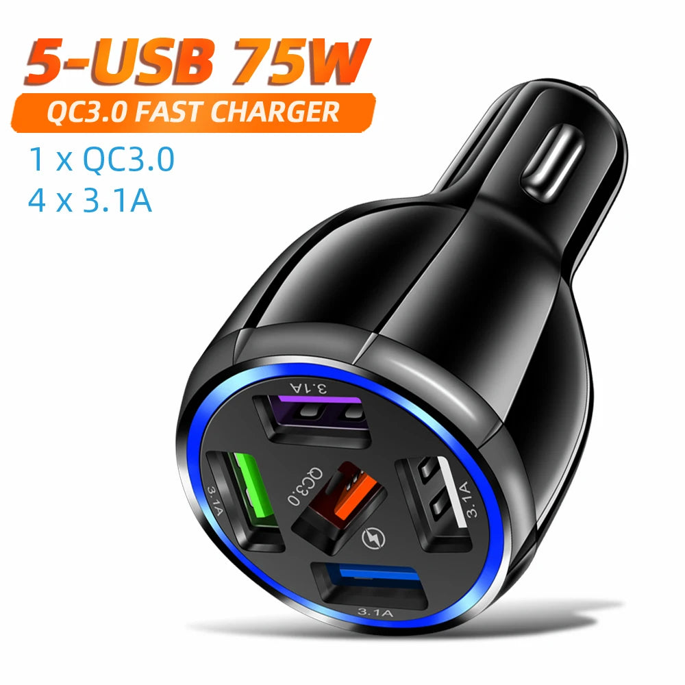 AIXXCO 3 Ports USB Car Charger - CONGATON