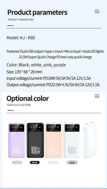 Xiaomi 50000mAh High Capacity 100W  Power Bank - CONGATON