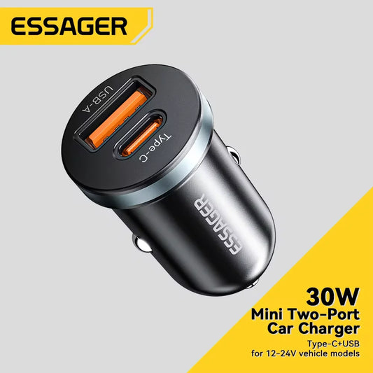 Essager 30W USB C Car Charger - CONGATON