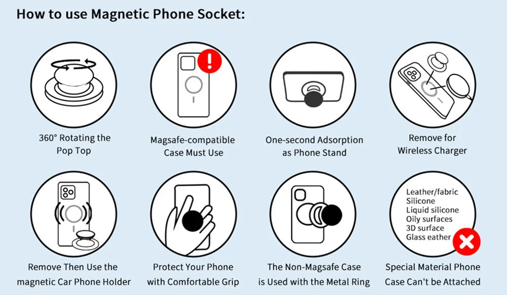 Grippopso For Magsafe Cellphone Grip Tok - CONGATON
