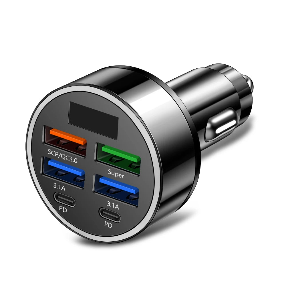100W 6/8 Ports Car Charger Fast Charging - CONGATON