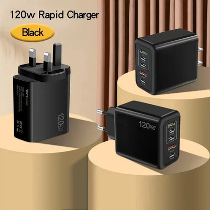 Total 120W USB Charger 5 Ports Type C - CONGATON