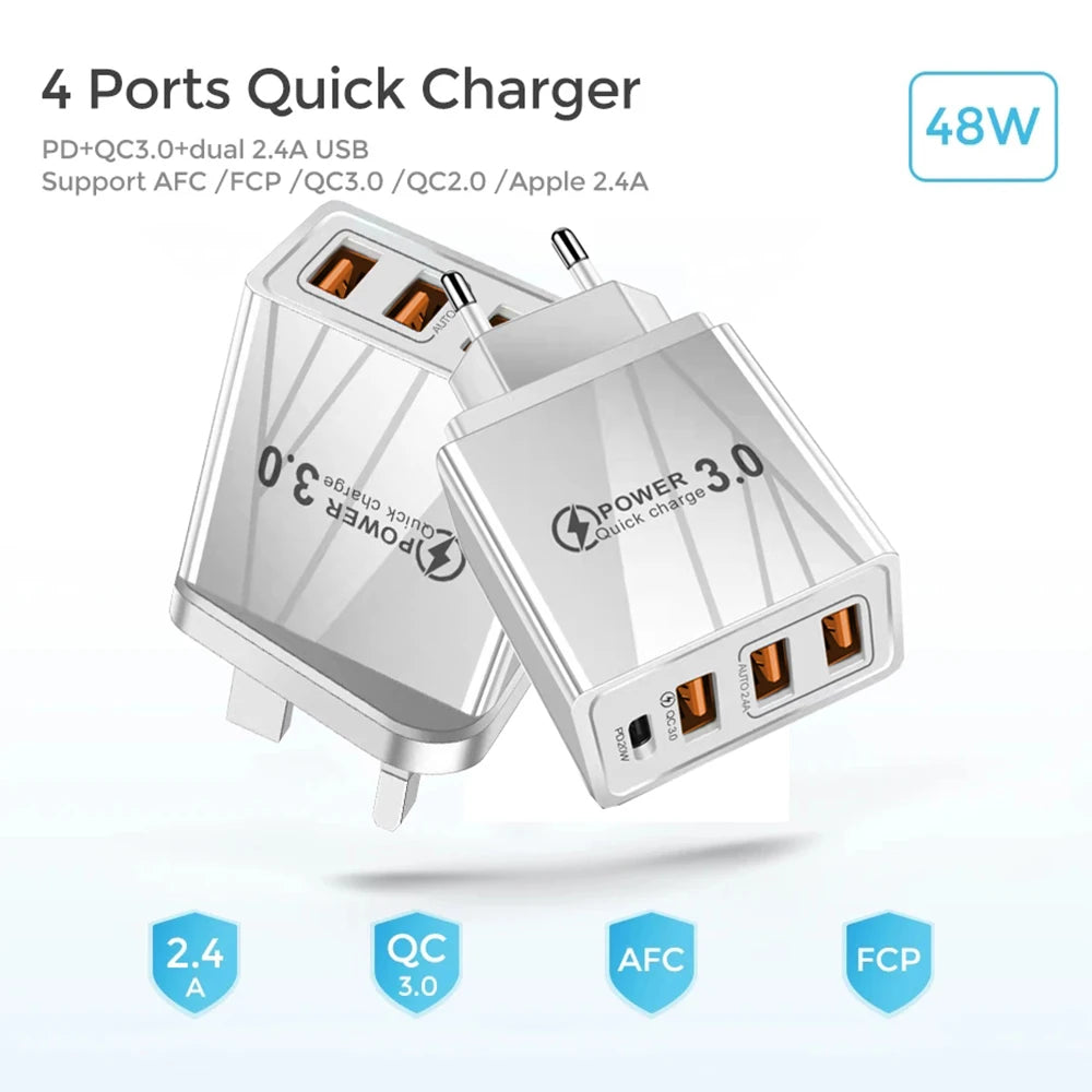 48W USB Charger QC 3.0 Type C PD - CONGATON