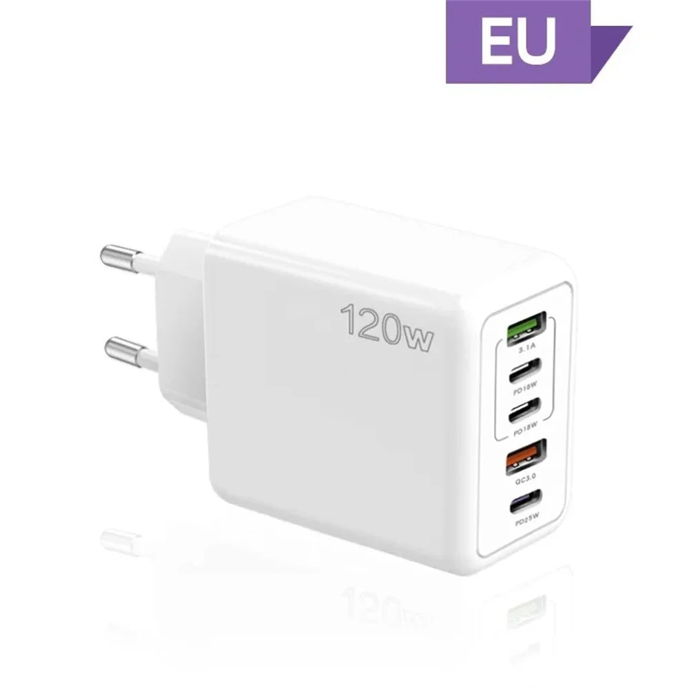 Total 120W USB Charger 5 Ports Type C - CONGATON