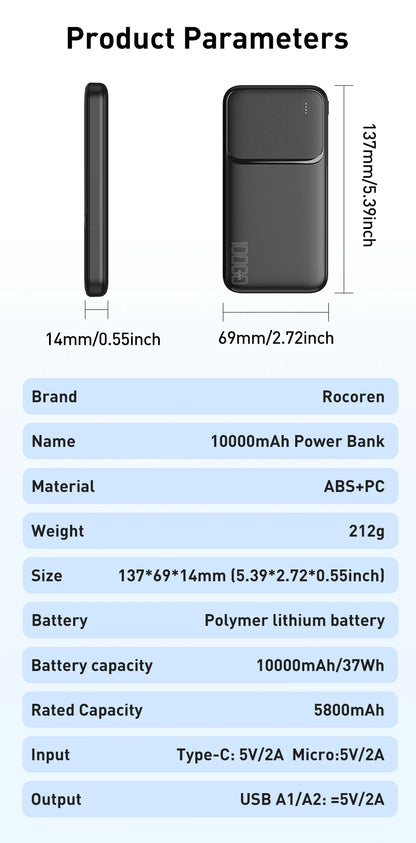 Rocoren Power Bank 10000mAh - CONGATON