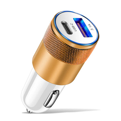 68W Dual USB Type C Car Charger Metal - CONGATON