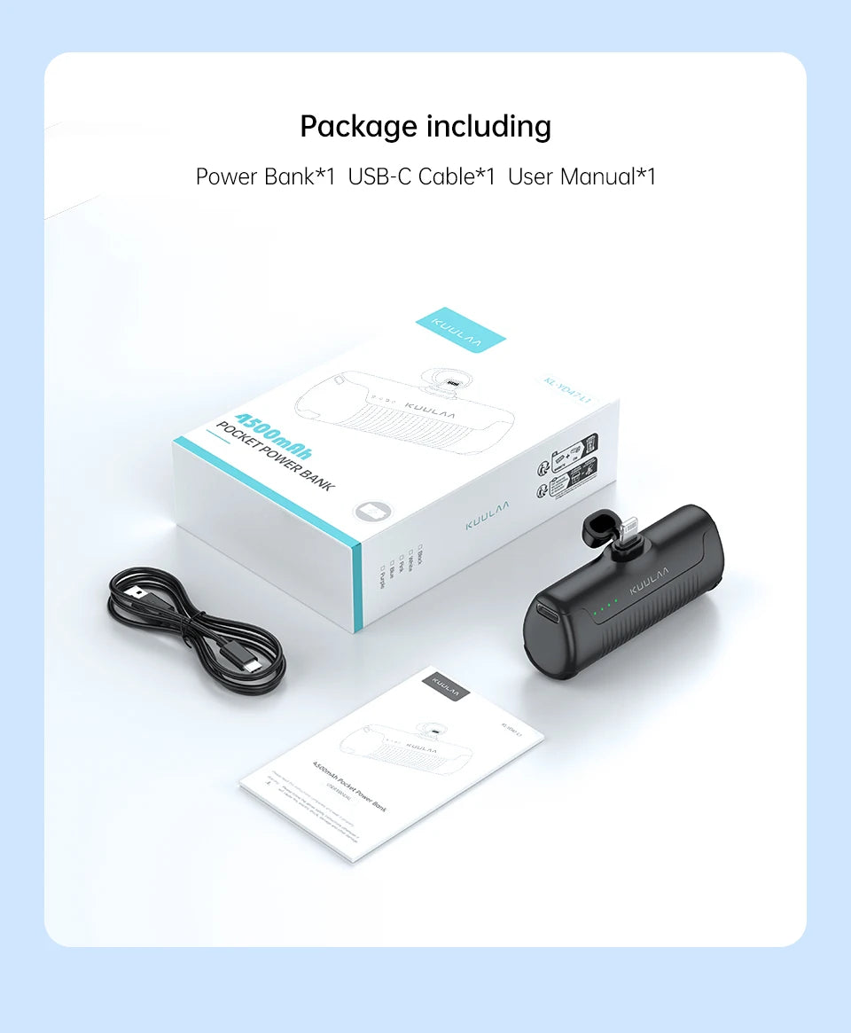 KUULAA Mini Power Bank 4500mAh - CONGATON