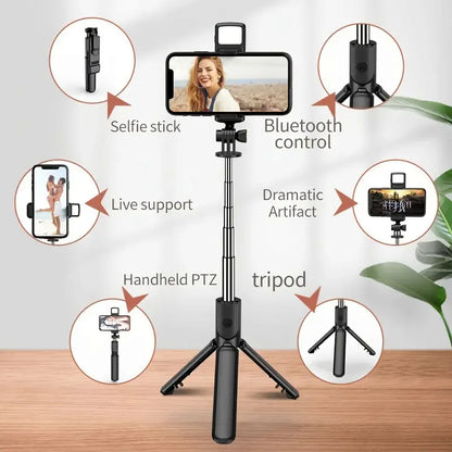 All In One Expandable Portable IPhone Tripod Selfie Stick - CONGATON