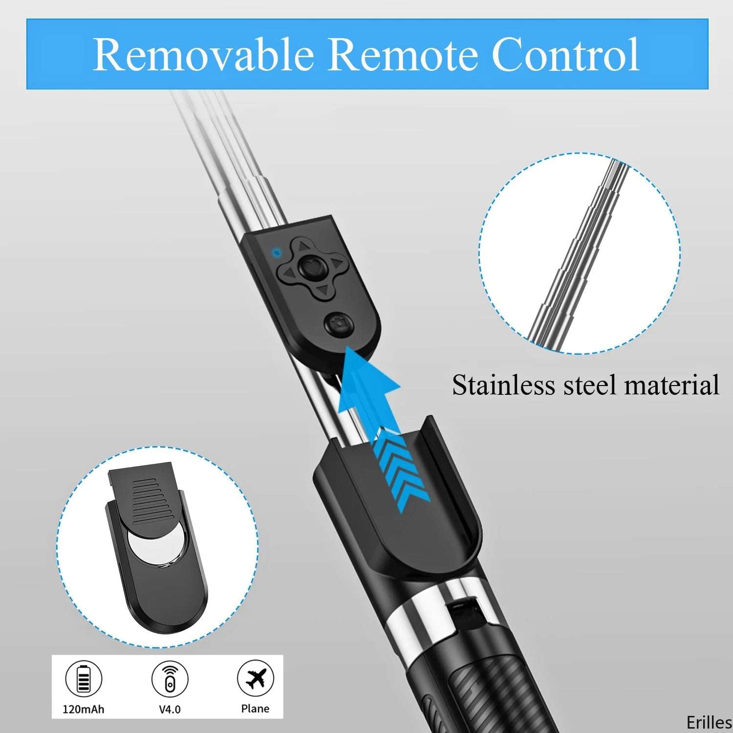 Bluetooth Wireless Selfie Stick - CONGATON