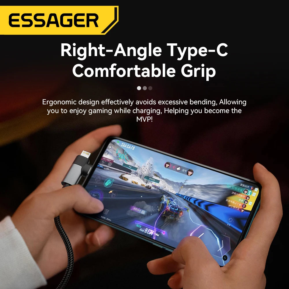 Essager 2 in 1 USB Type C Cable 65W - CONGATON