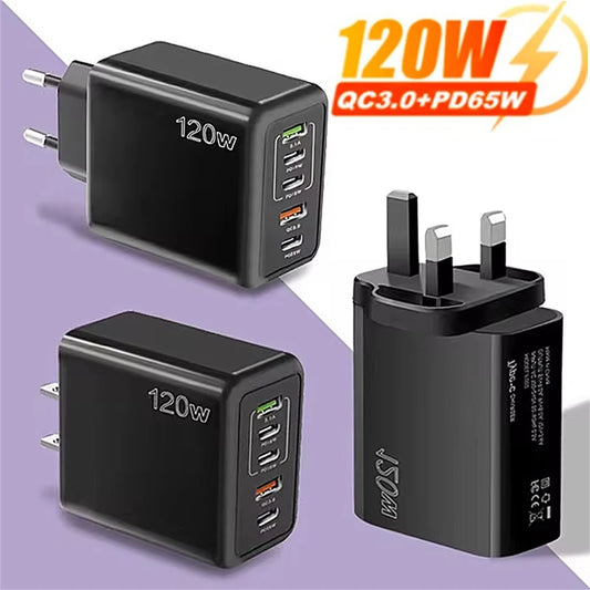 Total 120W USB Charger 5 Ports Type C - CONGATON