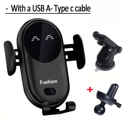 15W Fashion Qi Fast Wireless Charger Car Phone Holder - Congaton