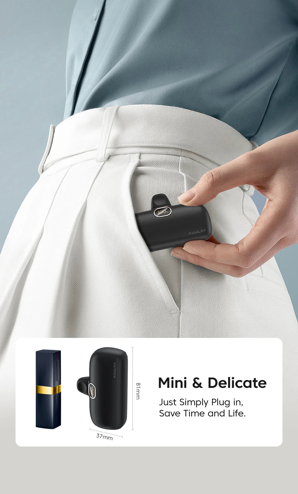 KUULAA Mini Power Bank 5000mAh - CONGATON