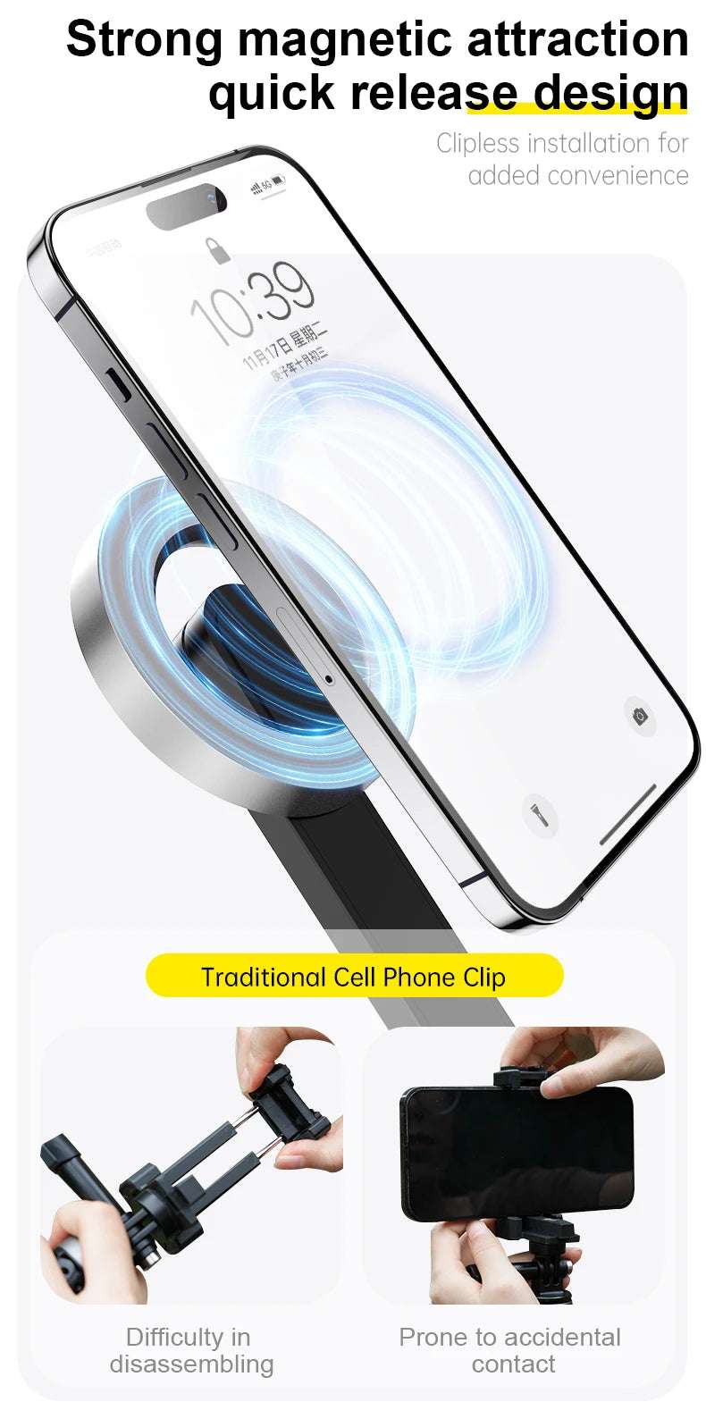 TELESIN Magnetic Selfie Stick Tripod with Remote - CONGATON