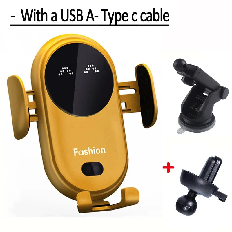 15W Fashion Qi Fast Wireless Charger Car Phone Holder - Congaton
