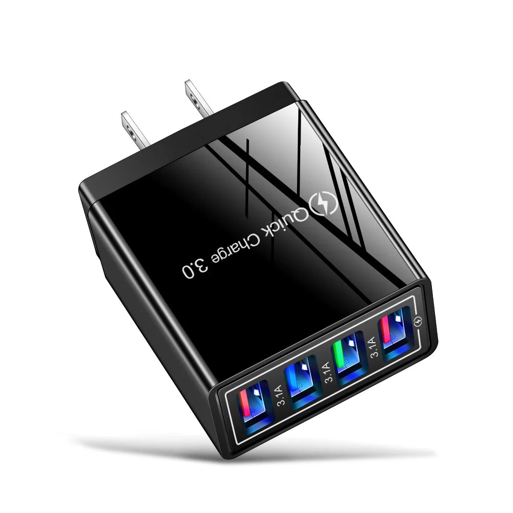 EU US Plug USB Charger Multi Port 4 USB - CONGATON